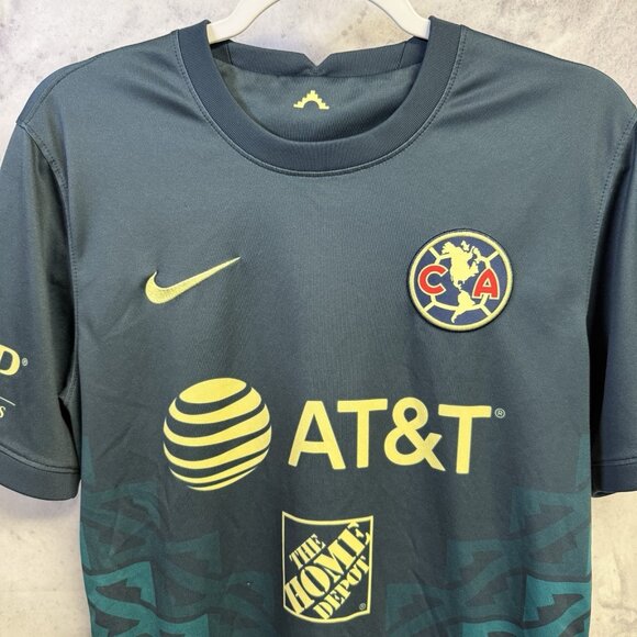 Nike Club America Soccer Jersey Mens Medium Blue Liga MX 21/22 - Picture 4 of 11